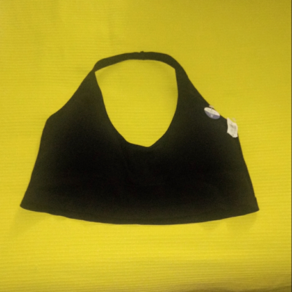 New Black Sport Halter Bra Size 1X